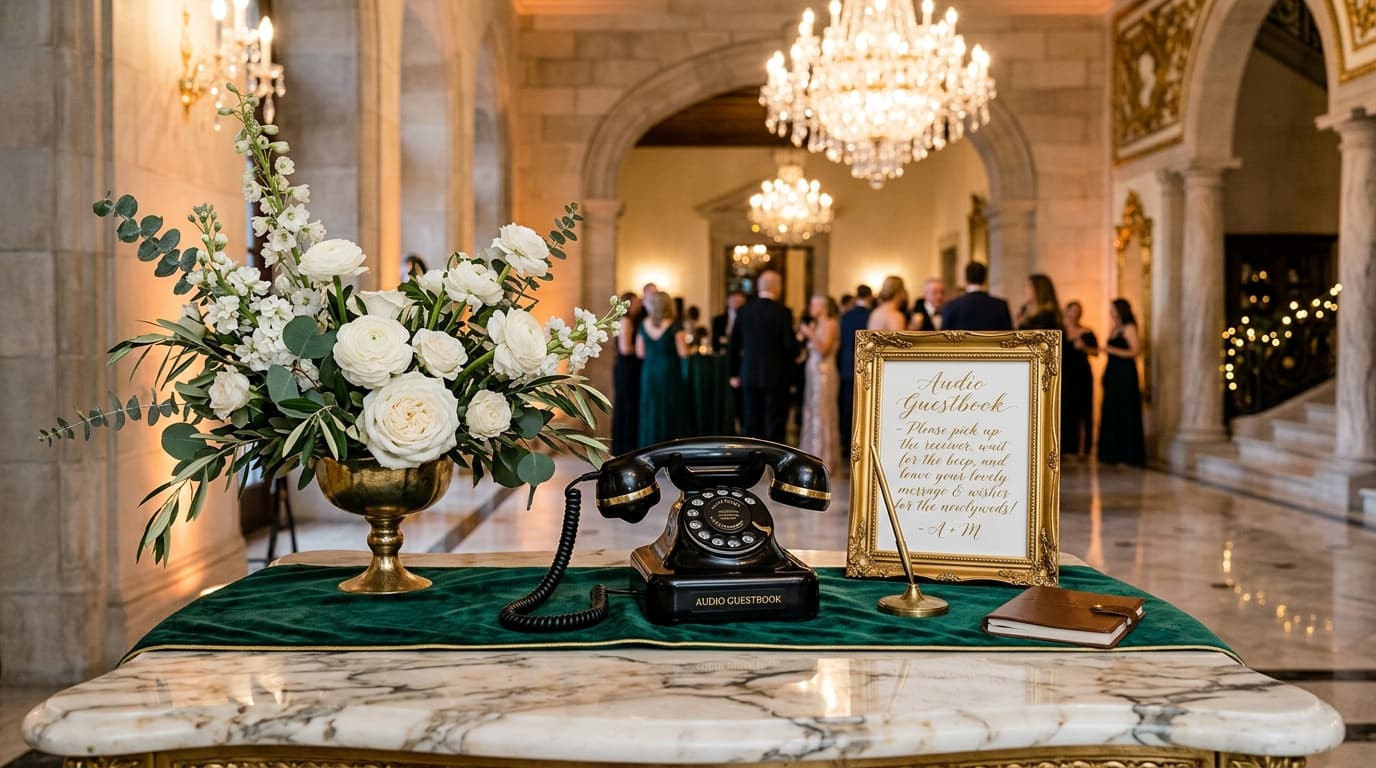 Wesele Glamour w Pałacu: Złota Konsola w Pałacowym Foyer